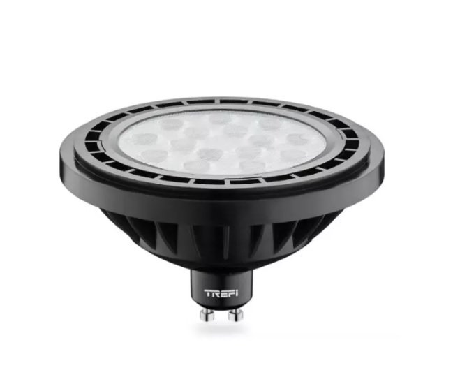 LAMPARA AR111 11W 3000K NEGRA TREFI